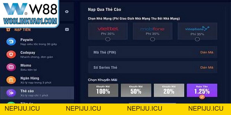 Nạp Tiền W88 - Hướng Dẫn Chi Tiết Các Cách Giao Dịch Nhanh Chóng - nepiju.icu Nạp Tiền W88 - Hướng Dẫn Chi Tiết Các Cách Giao Dịch Nhanh Chóng - nepiju.icu