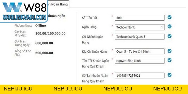 Rút Tiền W88 – Hướng Dẫn Đầy Đủ Quy Trình Cho Tân Binh - nepiju.icu Rút Tiền W88 – Hướng Dẫn Đầy Đủ Quy Trình Cho Tân Binh - nepiju.icu