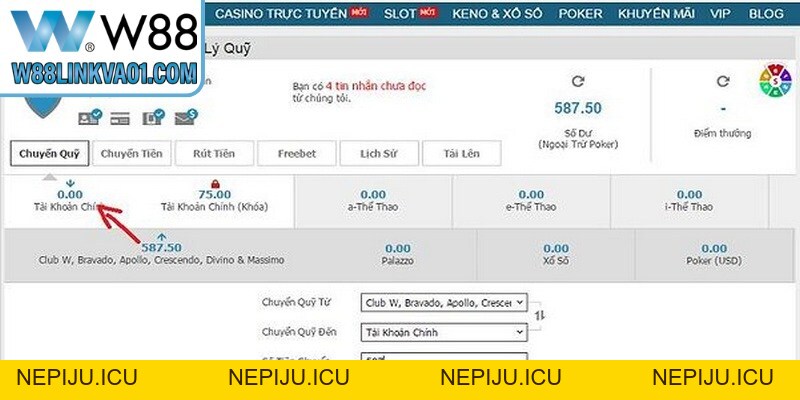 Rút Tiền W88 – Hướng Dẫn Đầy Đủ Quy Trình Cho Tân Binh - nepiju.icu Rút Tiền W88 – Hướng Dẫn Đầy Đủ Quy Trình Cho Tân Binh - nepiju.icu